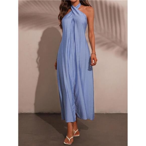 Leighera Women's Casual Minimalist Vacation & Commute Romantic Charming Halter